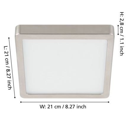 Eglo - LED Stmívatelné stropní svítidlo LED/17W/230V chrom