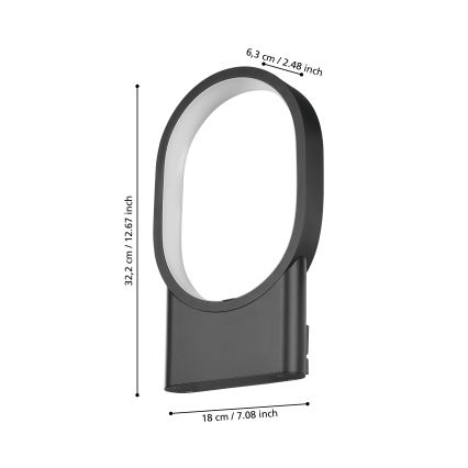 Eglo - LED Nástěnné svítidlo LED/10,8W/230V