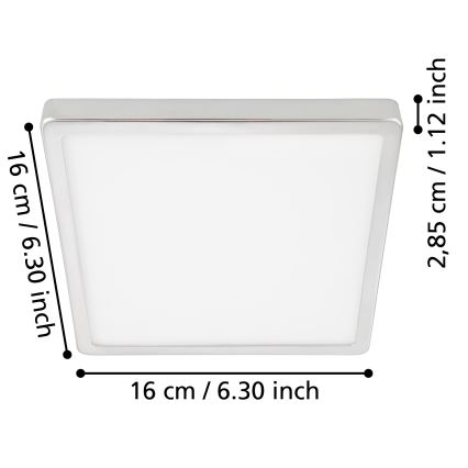 Eglo - LED Koupelnové stropní svítidlo LED/11W/230V IP44 lesklý chrom