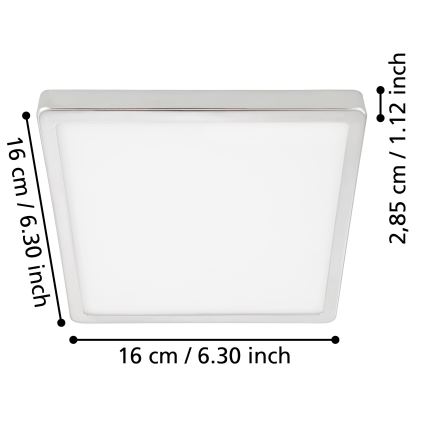 Eglo - LED Koupelnové stropní svítidlo LED/11W/230V IP44 chrom