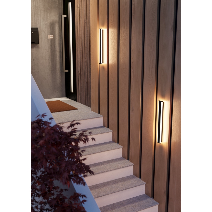 Eglo - LED Venkovní nástěnné svítidlo 2xLED/7W/230V 3000K IP55 černá