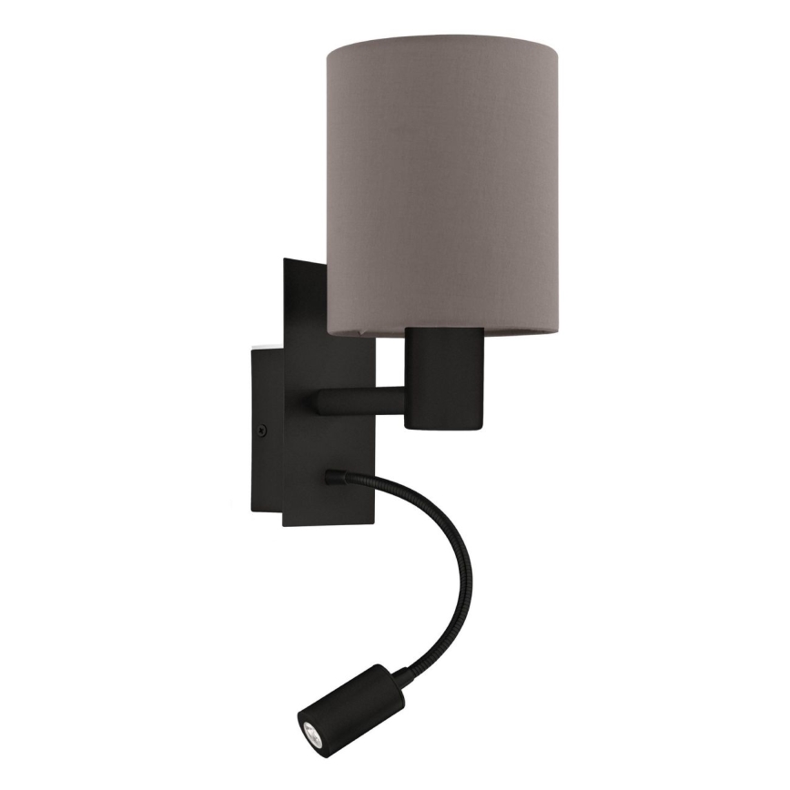 Eglo - LED Flexibilní svítidlo 1xE27/40W/230V + LED/3,8W hnědá
