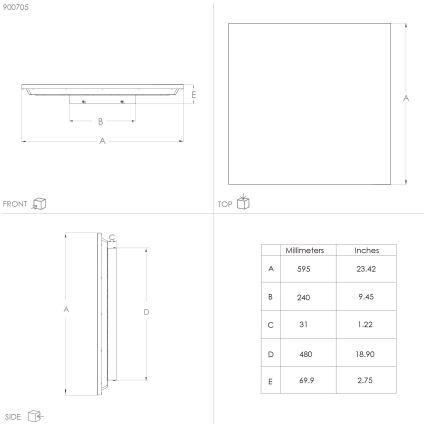 Eglo - LED Stropní svítidlo LED/32W/230V