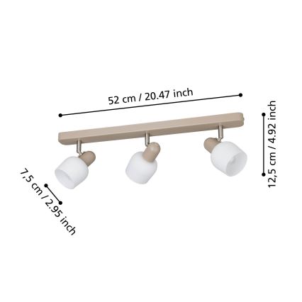 Eglo - Bodové svítidlo 3xE14/18W/230V