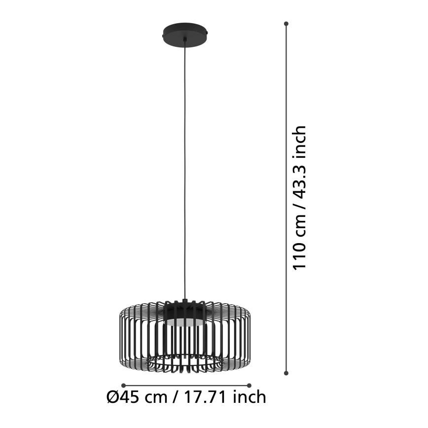 Eglo - LED RGBW Stmívatelný lustr na lanku LED/22W/230V 2700-6500K