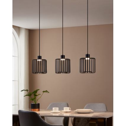 Eglo - LED RGBW Stmívatelný lustr na lanku 3xLED/3,7W/230V 2700-6500K