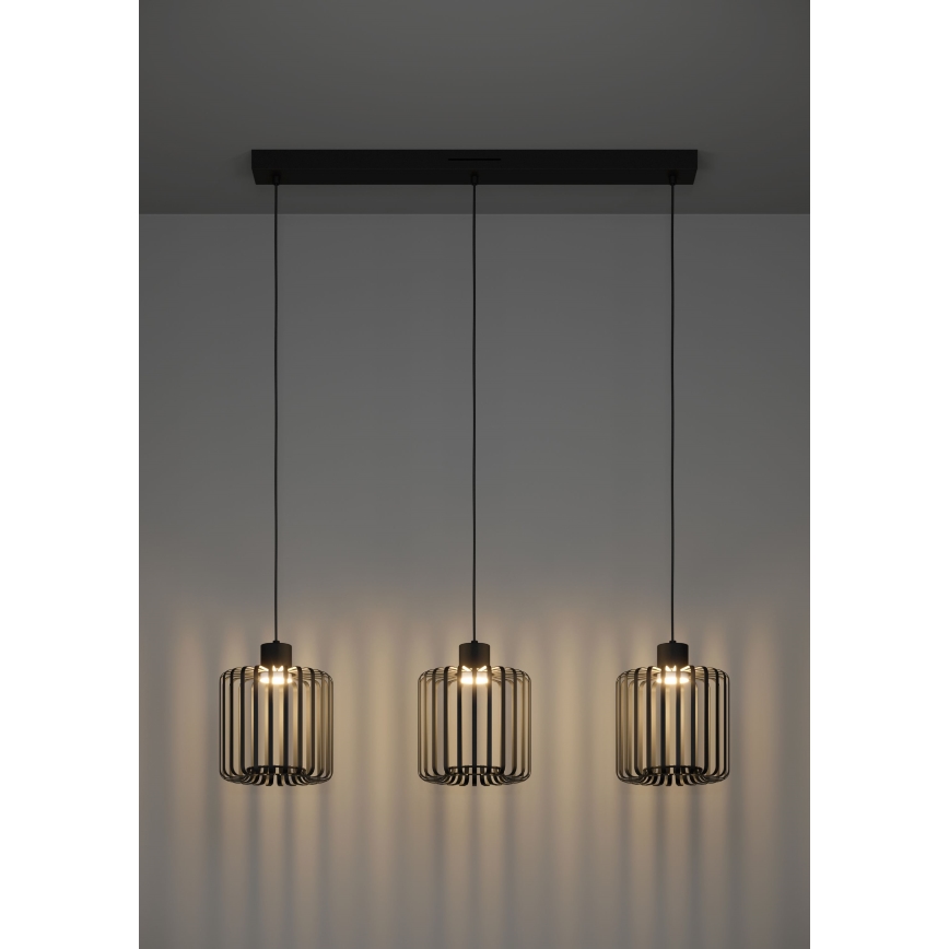 Eglo - LED RGBW Stmívatelný lustr na lanku 3xLED/3,7W/230V 2700-6500K
