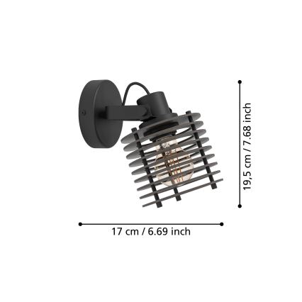 Eglo - Nástěnné bodové svítidlo 1xE27/40W/230V