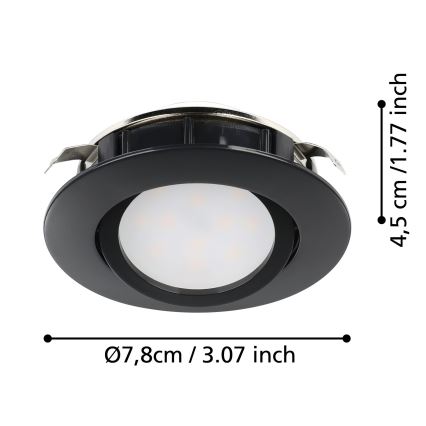 Eglo - SADA 3x LED Stmívatelné podhledové svítidlo PINEDA LED/5,5W/230V