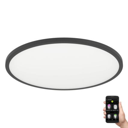 Eglo - LED Stmívatelné stropní svítidlo LED/33,5W/230V pr. 45 cm černá