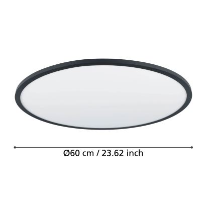 Eglo - LED Stmívatelné stropní svítidlo LED/41W/230V pr. 60 cm černá