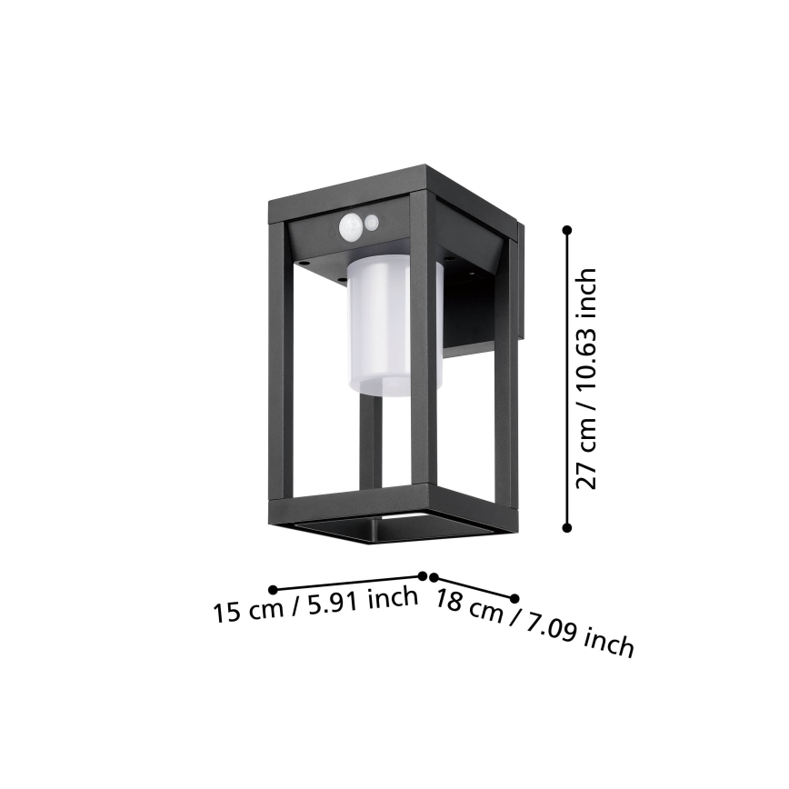 Eglo - LED Solární nástěnné svítidlo se senzorem LED/3,7W/3,7V 2000 mAh IP44