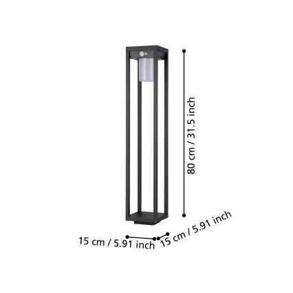 Eglo - LED Solární lampa se senzorem LED/3,7W/3,7V IP44