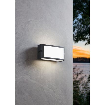 Eglo - LED Venkovní nástěnné svítidlo LED/10,5W/230V antracit IP54