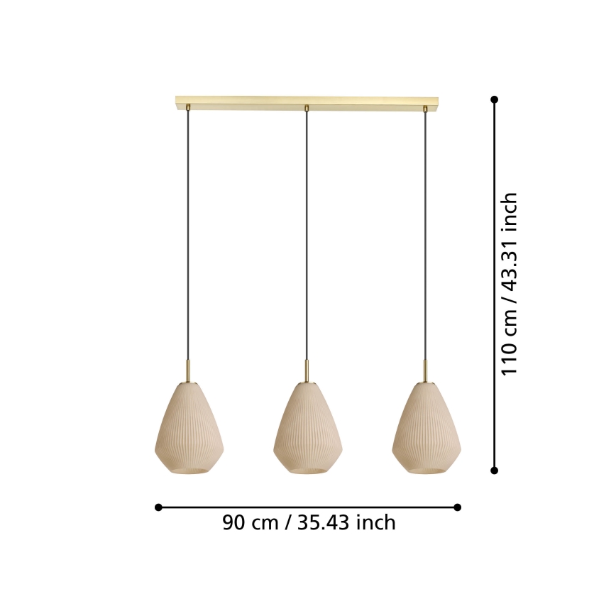 Eglo - Lustr na lanku 3xE27/40W/230V