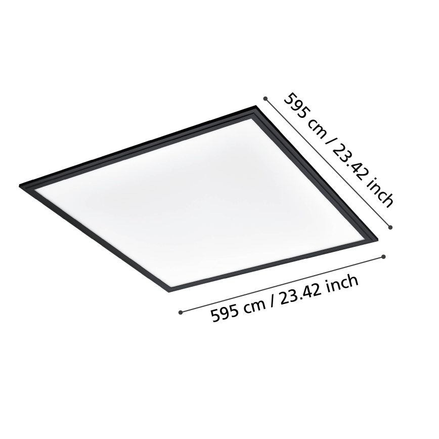 Eglo - LED Stropní svítidlo LED/33W/230V 60x60 cm černá