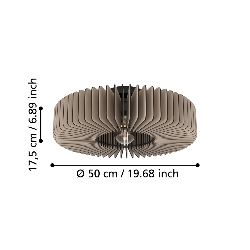 Eglo - Stropní svítidlo 1xE27/40W/230V šedá