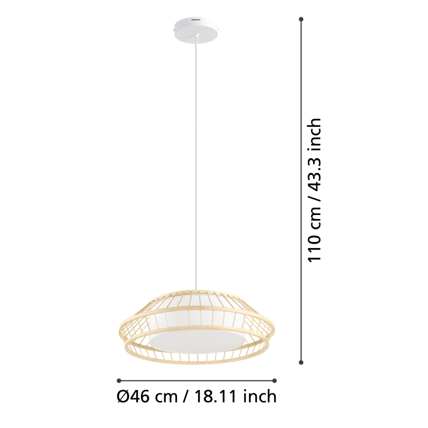 Eglo - LED RGBW Stmívatelný lustr na lanku LED/22W/230V 2700-6500K