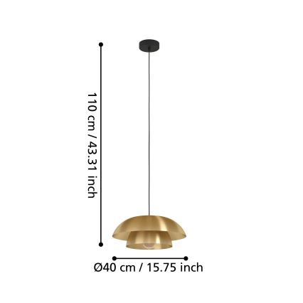 Eglo - Lustr na lanku 1xE27/40W/230V