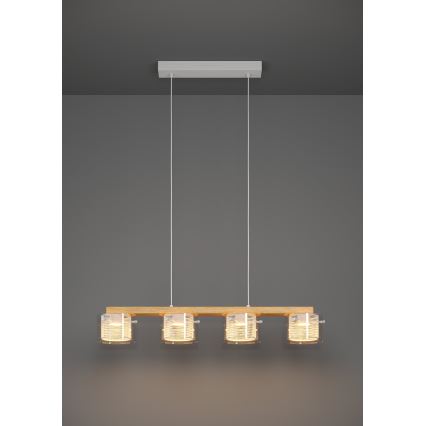 Eglo - LED RGBW Stmívatelný lustr na lanku 4xLED/3,7W/230V 2700-6500K