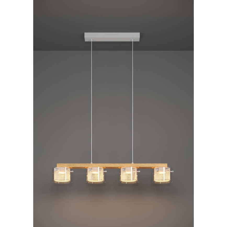 Eglo - LED RGBW Stmívatelný lustr na lanku 4xLED/3,7W/230V 2700-6500K