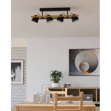 Eglo - LED RGBW Stmívatelný přisazený lustr 4xLED/3,7W/230V 2700-6500K