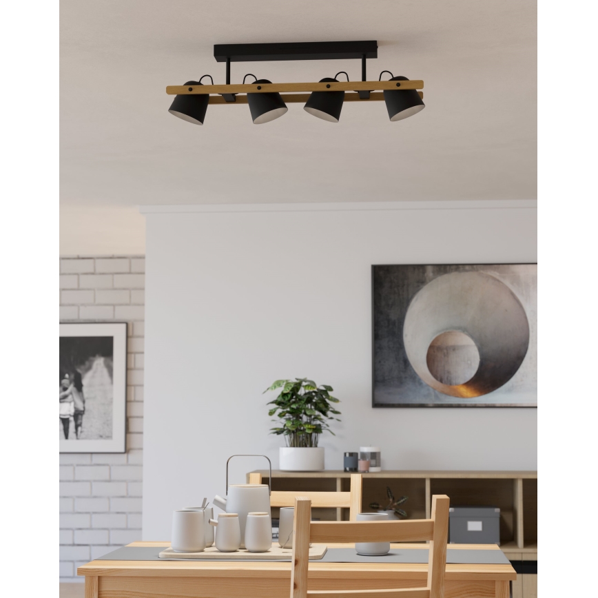Eglo - LED RGBW Stmívatelný přisazený lustr 4xLED/3,7W/230V 2700-6500K