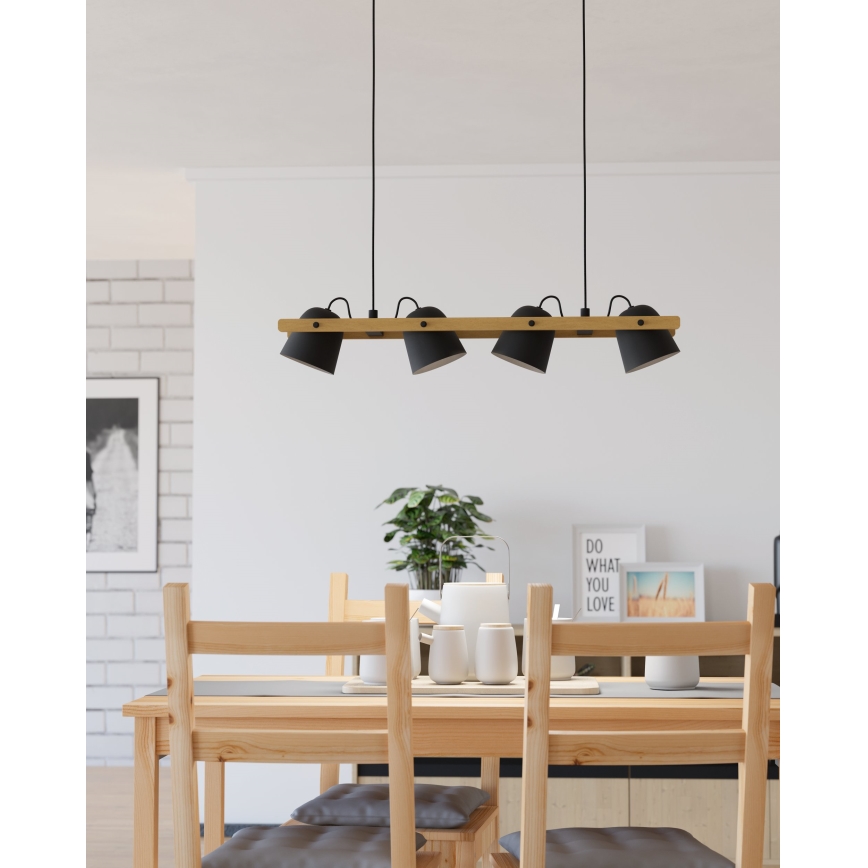 Eglo - LED RGBW Stmívatelný lustr na lanku 4xLED/3,7W/230V 2700-6500K