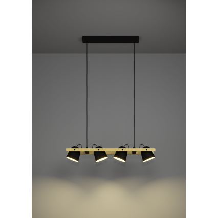 Eglo - LED RGBW Stmívatelný lustr na lanku 4xLED/3,7W/230V 2700-6500K