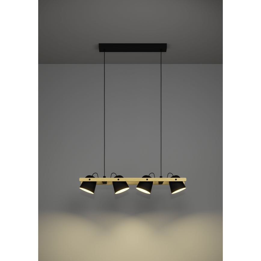 Eglo - LED RGBW Stmívatelný lustr na lanku 4xLED/3,7W/230V 2700-6500K