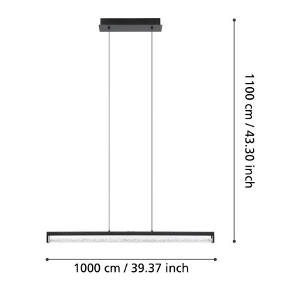 Eglo - LED Stmívatelný lustr na lanku LED/36W/230V 2700 - 5000K