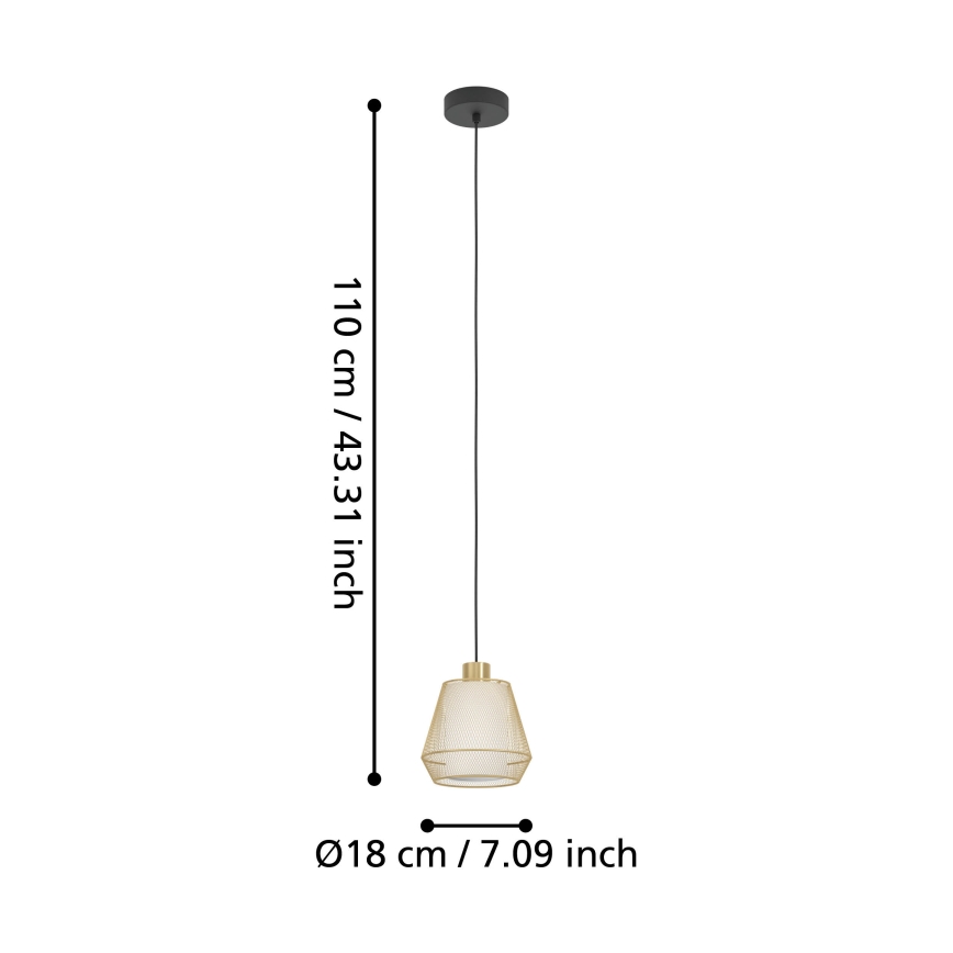 Eglo - Lustr na lanku 1xE27/40W/230V