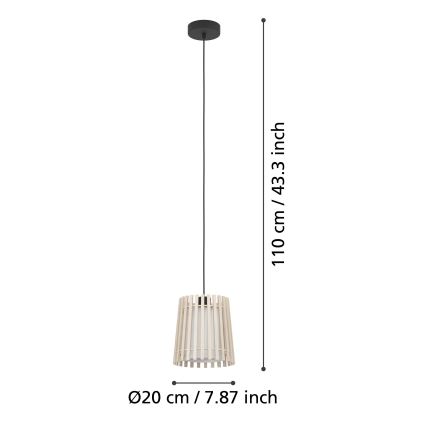 Eglo - Lustr na lanku 1xE27/25W/230V