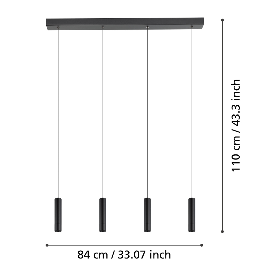 Eglo - LED Stmívatelný lustr na lanku 4xLED/5,4W/230V