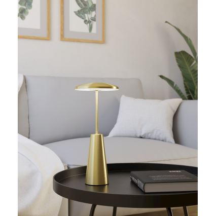 Eglo - LED Stmívatelná dotyková venkovní lampa LED/2,8W/5V 2400K/3000K/4000K 5200 mAh IP54 zlatá
