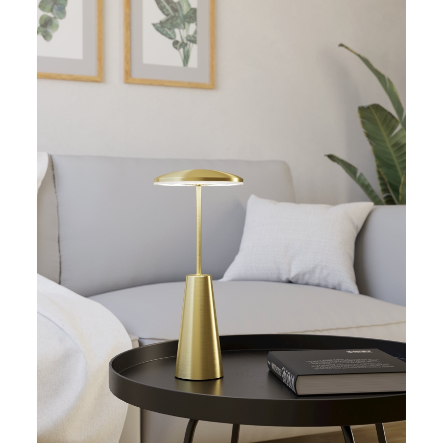 Eglo - LED Stmívatelná dotyková venkovní lampa LED/2,8W/5V 2400K/3000K/4000K 5200 mAh IP54 zlatá