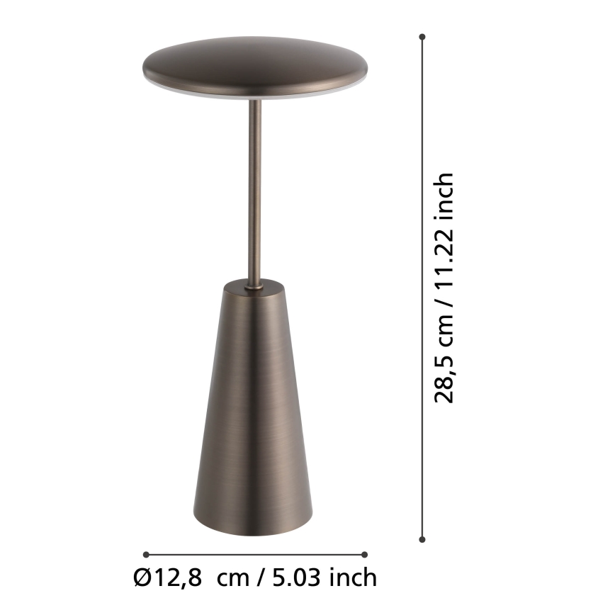 Eglo - LED Stmívatelná dotyková venkovní lampa LED/2,8W/5V 2400K/3000K/4000K 5200 mAh IP54 béžová