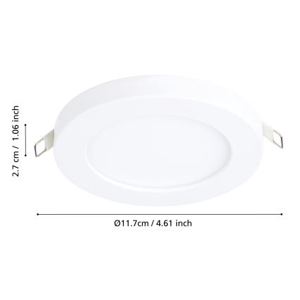 Eglo - LED Podhledové svítidlo LED/5,5W/230V 3000K bílá