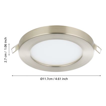 Eglo - LED Podhledové svítidlo LED/5,5W/230V 3000K chrom