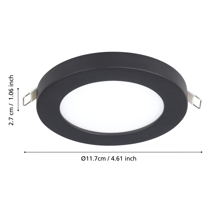 Eglo - LED Podhledové svítidlo LED/5,5W/230V 4000K černá