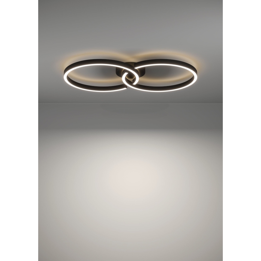 Eglo 900955 - LED RGBW Stmívatelné stropní svítidlo LED/19,5W/230V 2700-6500K černá + dálkové ovládání