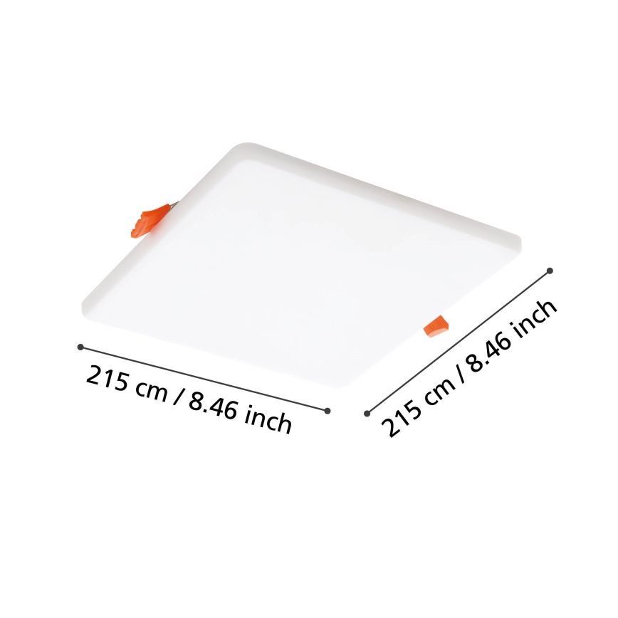 Eglo - LED Koupelnové podhledové svítidlo LED/18W/230V 21,5x21,5 cm IP65