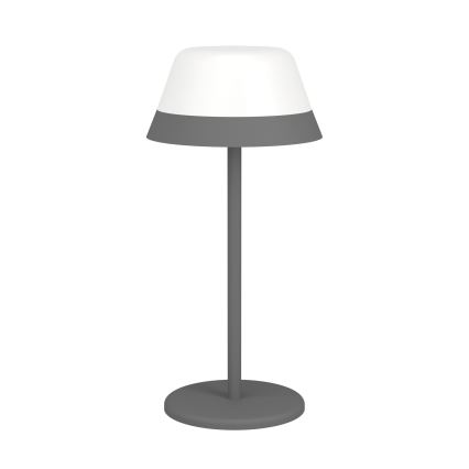 Eglo - LED RGBW Stmívatelná dotyková venkovní lampa 2v1 LED/1,5W/5V 2600 mAh IP54 šedá