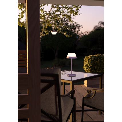 Eglo - LED RGBW Stmívatelná dotyková venkovní lampa 2v1 LED/1,5W/5V 2600 mAh IP54 fialová