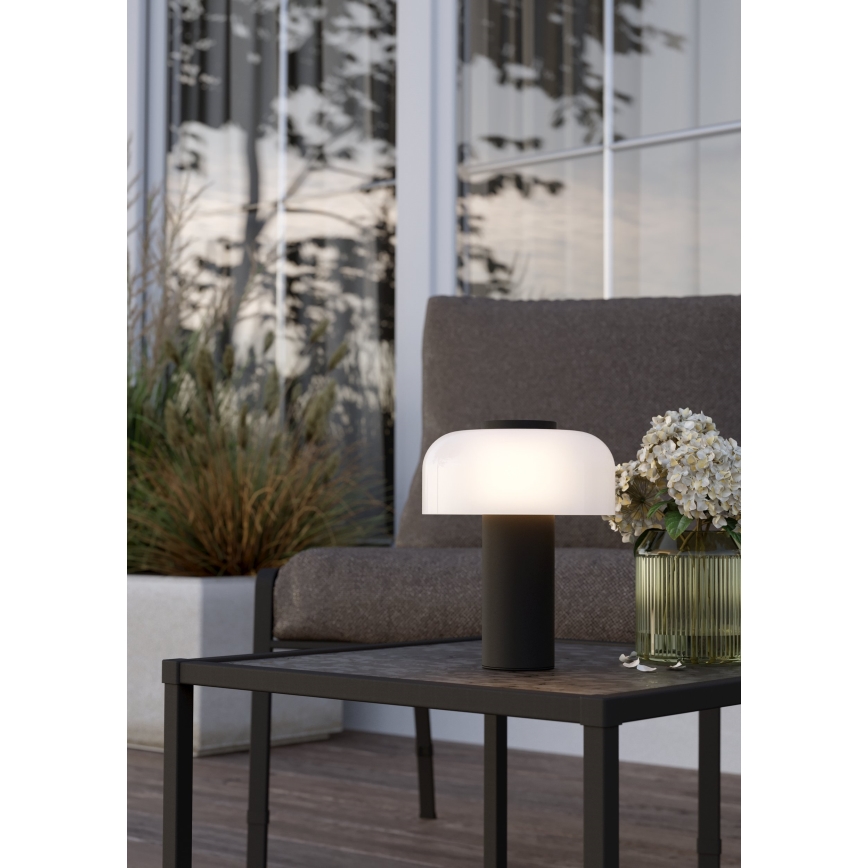Eglo - LED Stmívatelná dotyková venkovní lampa LED/2,25W/5V 2400-4000K 5200 mAh IP44 černá/bílá
