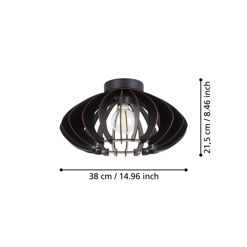 Eglo - Stropní svítidlo 1xE27/40W/230V pr. 38 cm černá