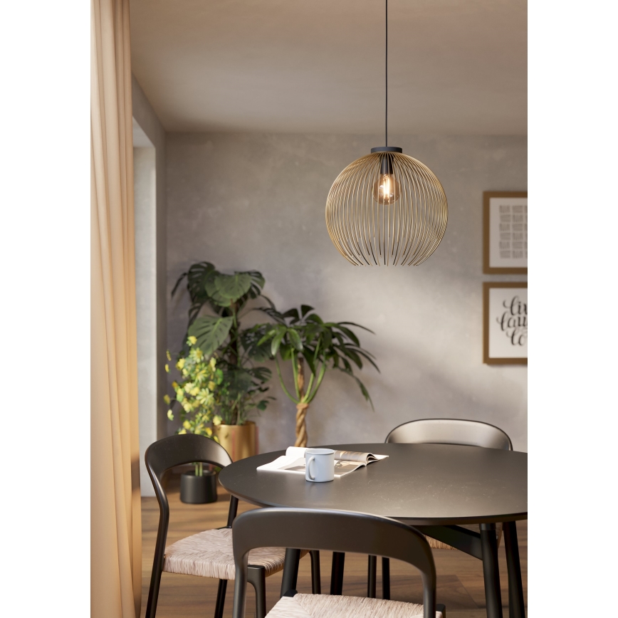 Eglo - Lustr na lanku 1xE27/40W/230V zlatá
