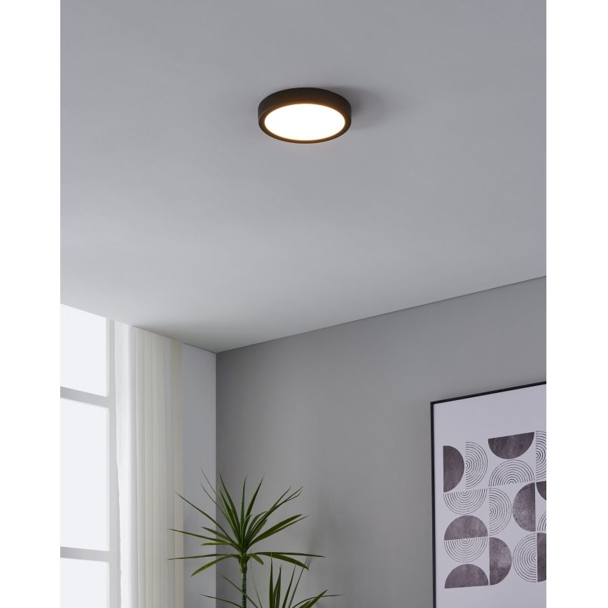 Eglo - LED Stropní svítidlo se senzorem LED/17W/230V 3000K černá