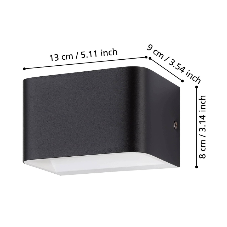 Eglo - LED Nástěnné svítidlo LED/6W/230V 3000K černá