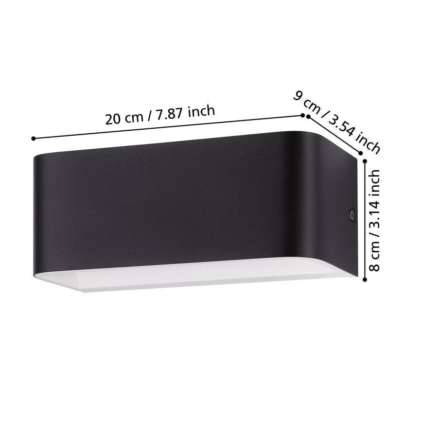 Eglo - LED Nástěnné svítidlo LED/10W/230V 3000K černá